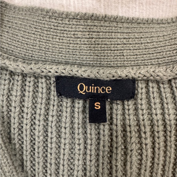 Quince Agave Organic Cotton Oversized Boyfriend Cardigan Sweater sz S Womens - Picture 2 of 7